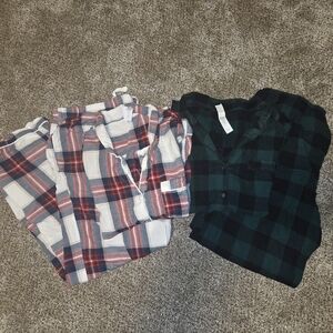 2 pairs womens flannel pajama sets